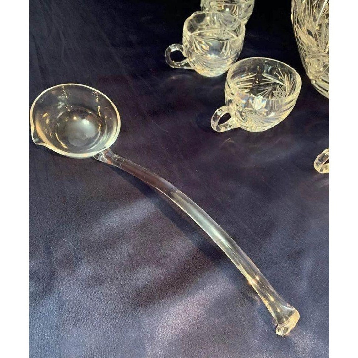 Vintage Lead Crystal Punch Bowl Etsy