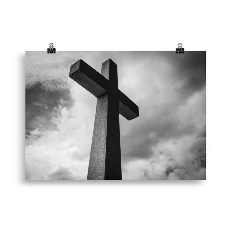 Inspiring Cross Wall Art Poster Etsy