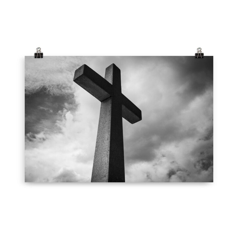 Inspiring Cross Wall Art Poster Etsy