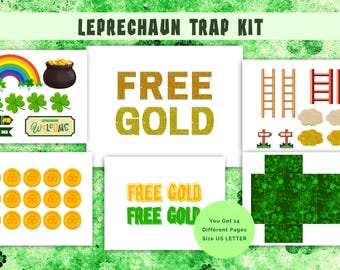 Printable Leprechaun Trap Kit: St. Patrick's Day DIY Activity (Digital Download) DIY Leprechaun Trap
