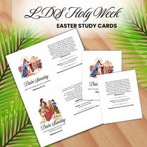 LDS Karwoche Studienkarten druckbare/Ostern Palmsonntag Aktivität/Ostern Schriftkarten/HLT Kinderkirche Karwoche Bibel Handwerk Aktivität