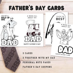 Livre imprimable Tout sur mon père/Questionnaire fête des pères/Entrevue avec papa/Fête des pères facile à faire soi-même/Cartes imprimables/Artisanat pour enfants/Meilleur papa