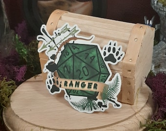 Dnd Stickers Ranger Dungeons & Dragons Vinyl Class Stickers Nerdy DND Druid | Etsy