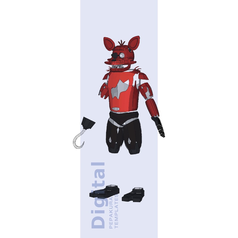 Foxy Inspired Cosplay Pepakura Template - EVA Foam Armor Pattern - Etsy ...