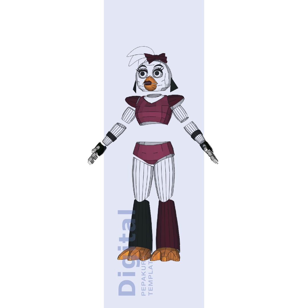 Glamrock Girl Inspired Cosplay Pepakura Template - EVA Foam Armor ...