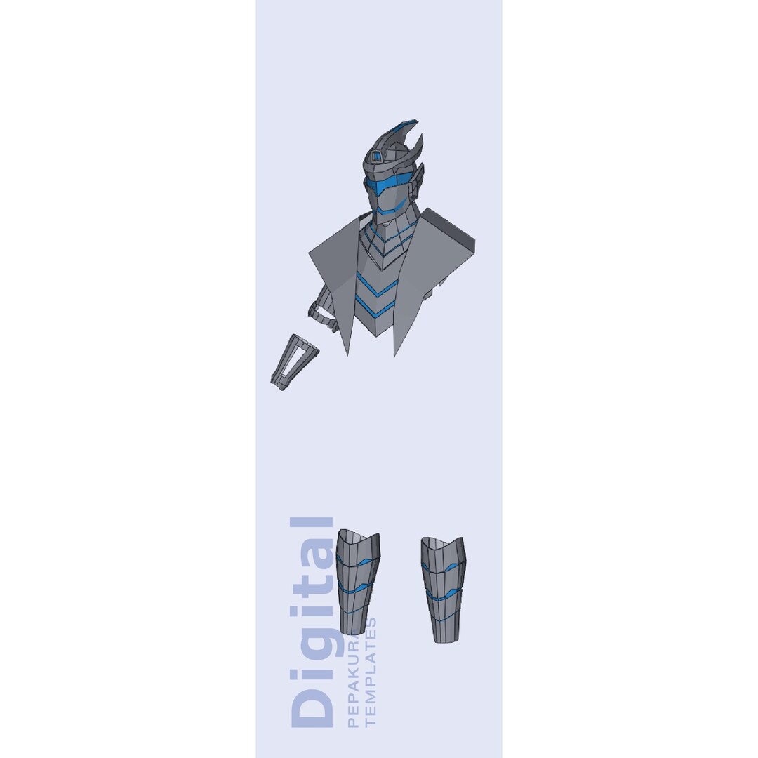 Old E-soul Inspired Cosplay Pepakura Template - EVA Foam Armor Pattern ...