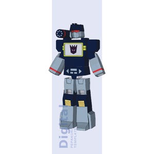 Soundwave G1 geïnspireerde pantser cosplay Pepakura sjabloon - EVA-schuim pantserpatroon
