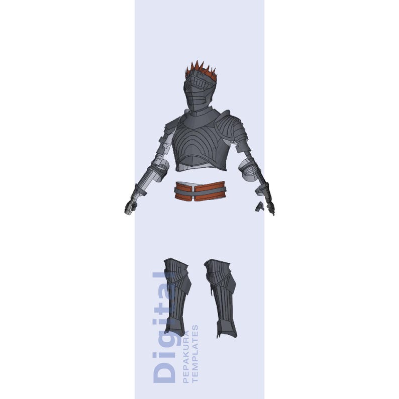 Soul of Cinders Inspired Cosplay Pepakura Template - EVA Foam Armor ...