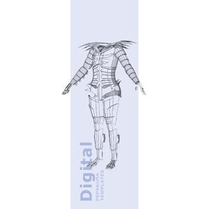 Rem Female Cosplay Pepakura Template - EVA Foam Armor Pattern