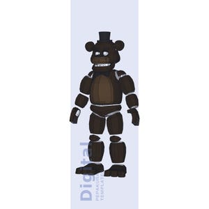 Freddy Fazbear-inspirerad Cosplay Pepakura-mall - EVA-skumrustningsmönster