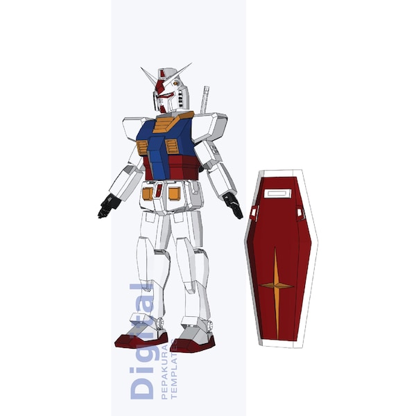 RX-78-2 Gundam Cosplay Pepakura Template - EVA Foam Armor Pattern