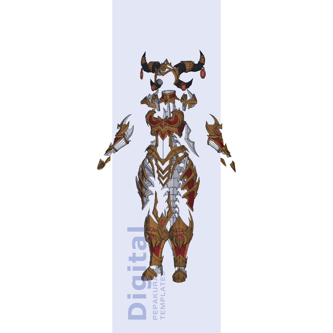 Alexstrasza Inspired Armor Cosplay Pepakura Template - EVA Foam Armor ...