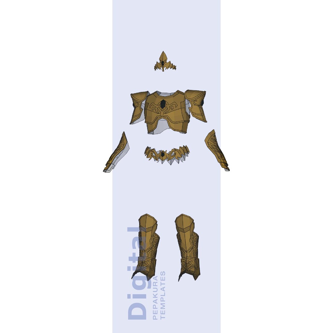 Magic Armor Inspired Cosplay Pepakura Template - EVA Foam Armor Pattern ...