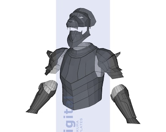 Captain Cullen Inspired Cosplay Pepakura Template - EVA Foam Armor Pattern