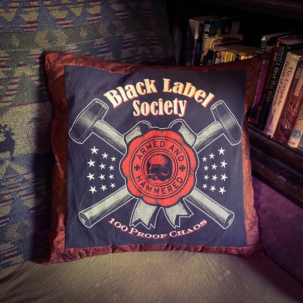 Black Label Society 100 Proof Chaos Throw Pillow