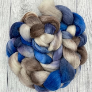 Hand Dyed Combed Top for Spinning, Yarn “The Huzz”