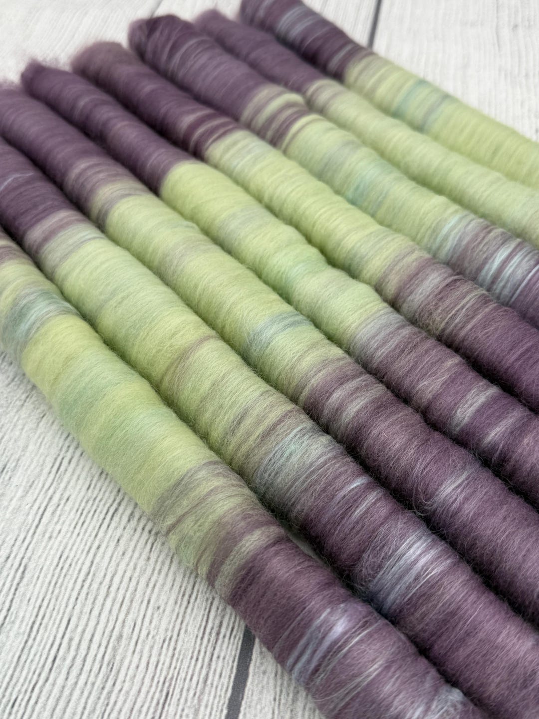 Rolag Set for Spinning, Yarn, Dusty Purple/light Green - Etsy