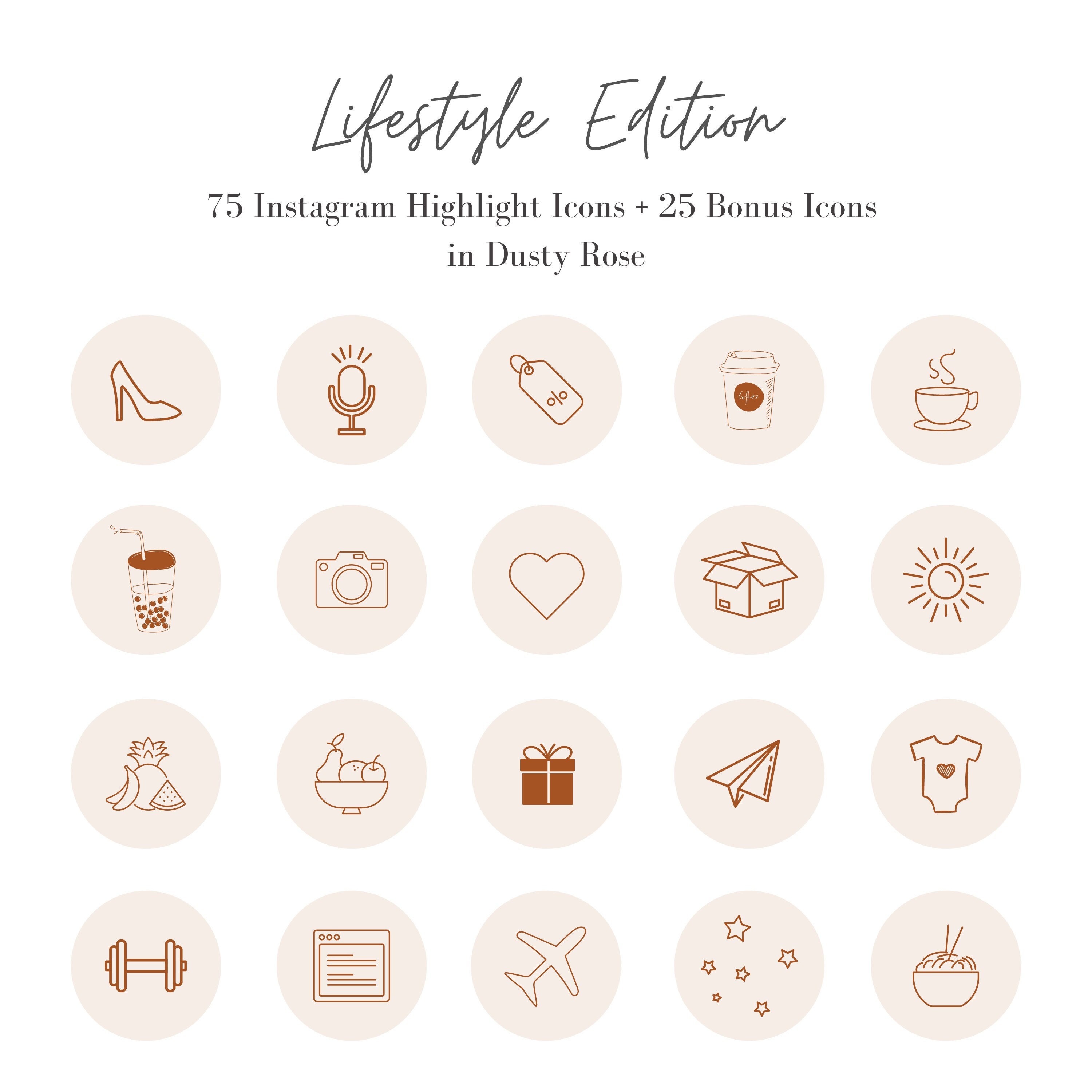 Lifestyle Instagram Highlight Icons off White Boho - Etsy