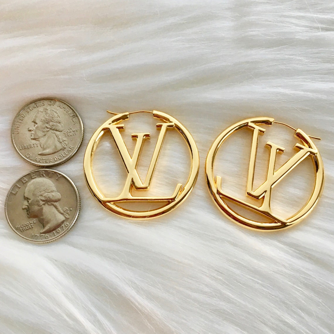 Lv Earrings Hoops Gold Price