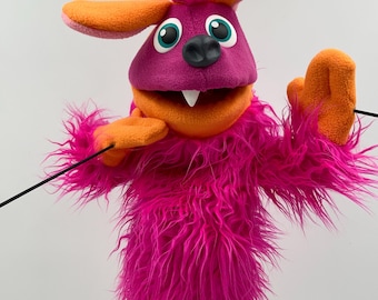 Swazzle Pup-Pet Hand Puppet Pink and Orange