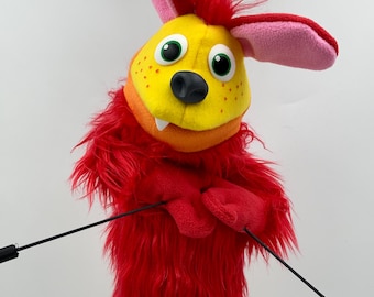Swazzle Pup-Pet Hand Puppet Red and Yellow
