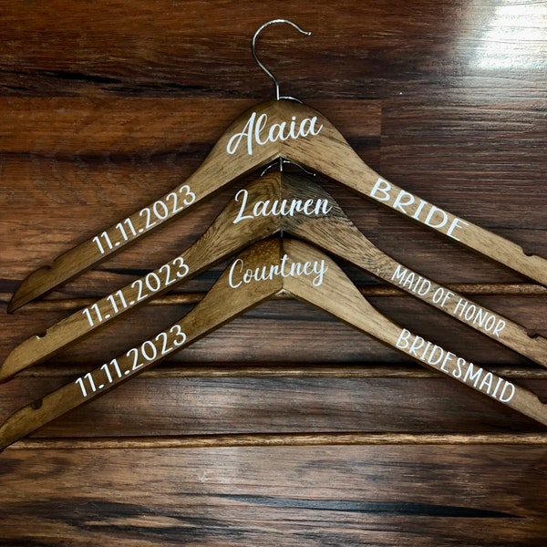 Custom Wedding Hanger Decals, Wedding Hanger Stickers, Hanger Sticker, Bridesmaid Stickers, Bridesmaid Decals, Bride Decal, Name Decals