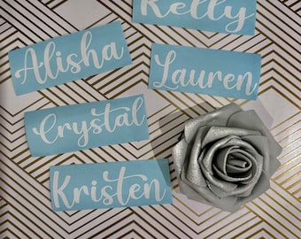 Custom Name Decal, Permanent Vinyl Sticker, Personalized Gift