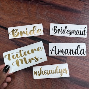 Bachelorette Party Stickers, Bachelorette Party Favors, Vinyl Decals, Wedding Stickers, Bridesmaid Gift, Bridesmaid Stickers, Wedding Favors