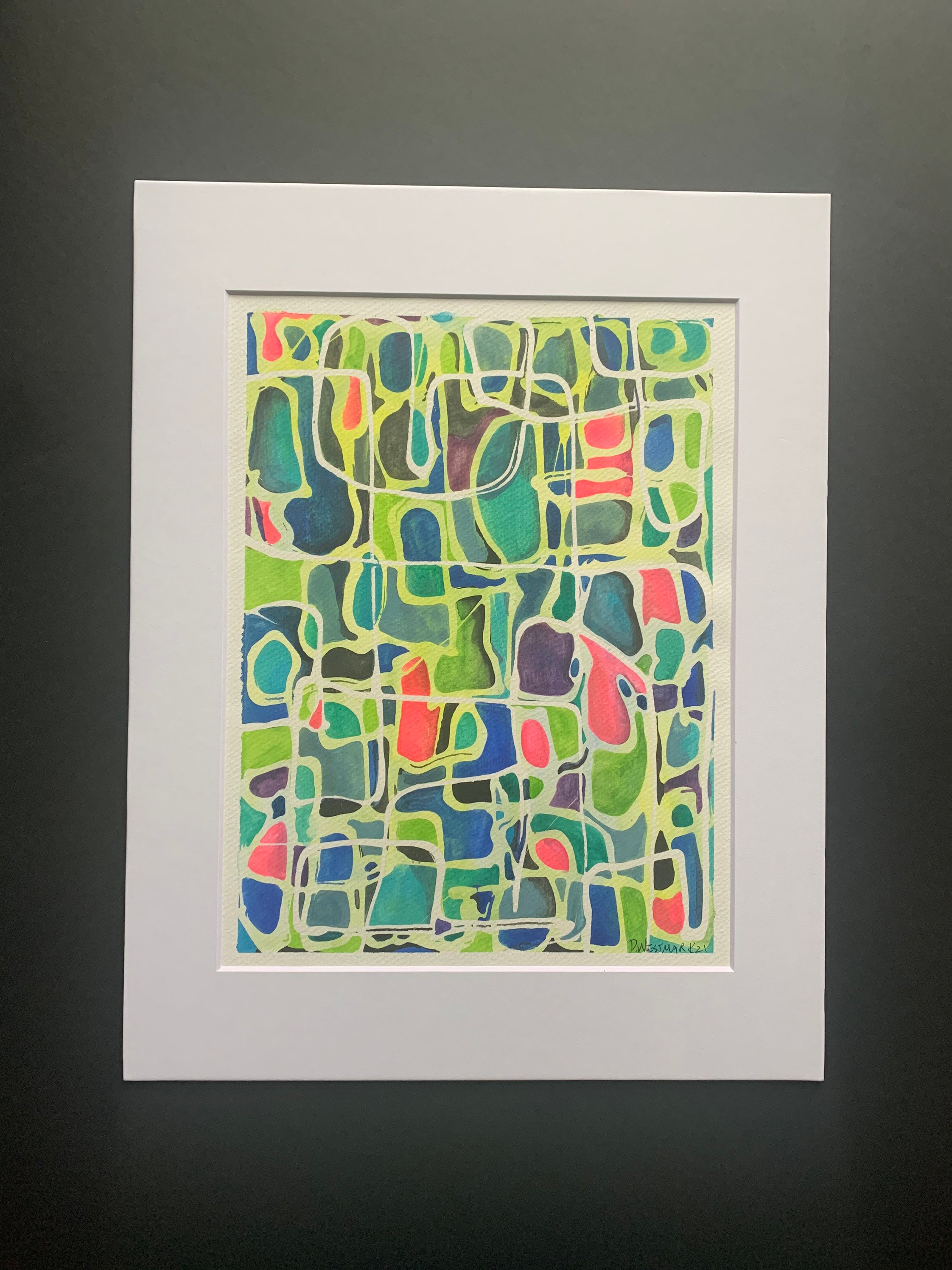 Abstract watercolor and gouache painting Etsy