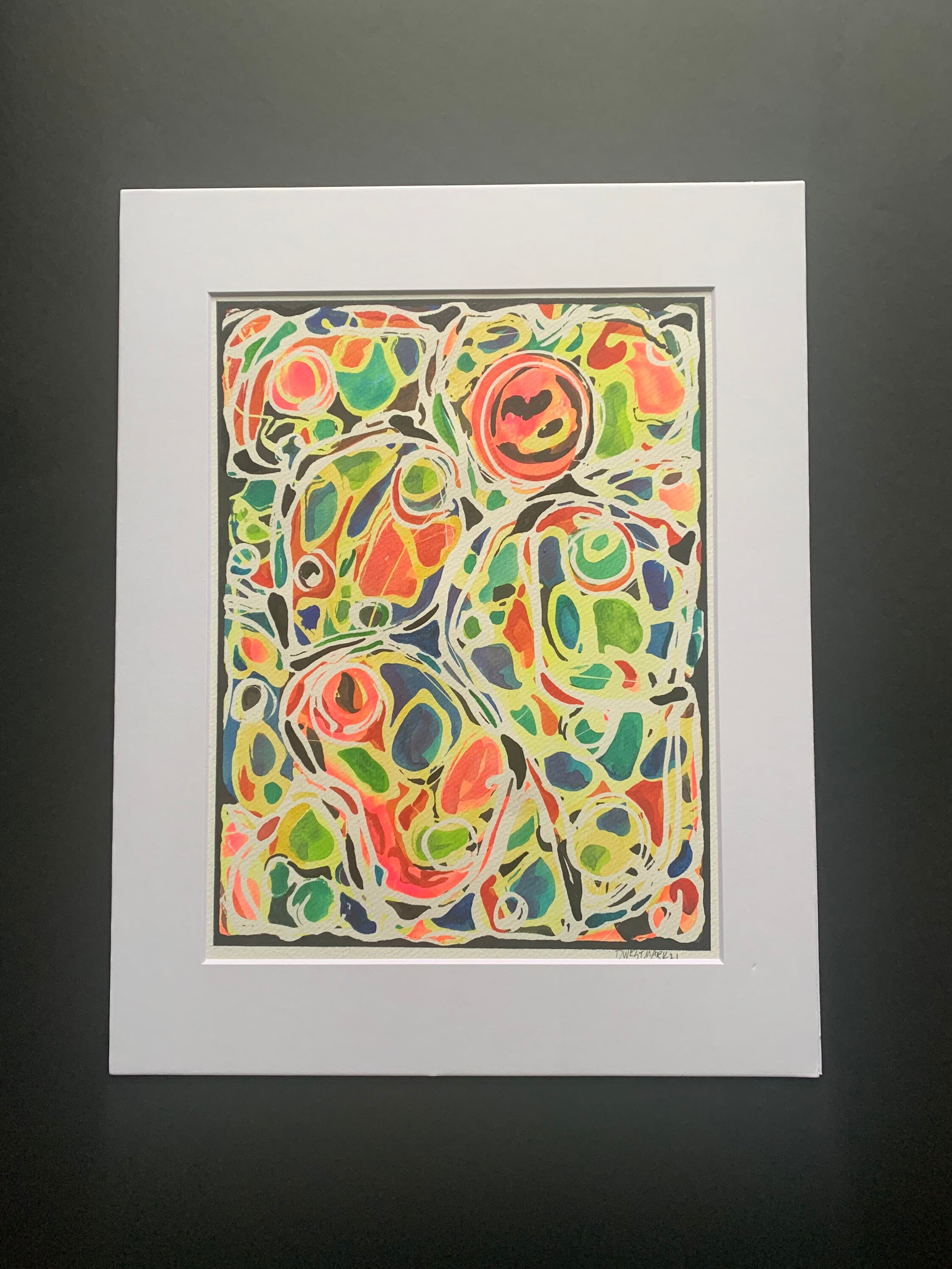 Original abstract watercolor/gouache painting Etsy