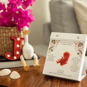 Grandchild On The Way - Day By Day Grandparent Calendar | Grandparent gift, Pregnancy calendar, Pregnancy Journal, Pregnancy Gift, Keepsake