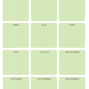 Printable 12 Month View Goal Planner Single Sheet