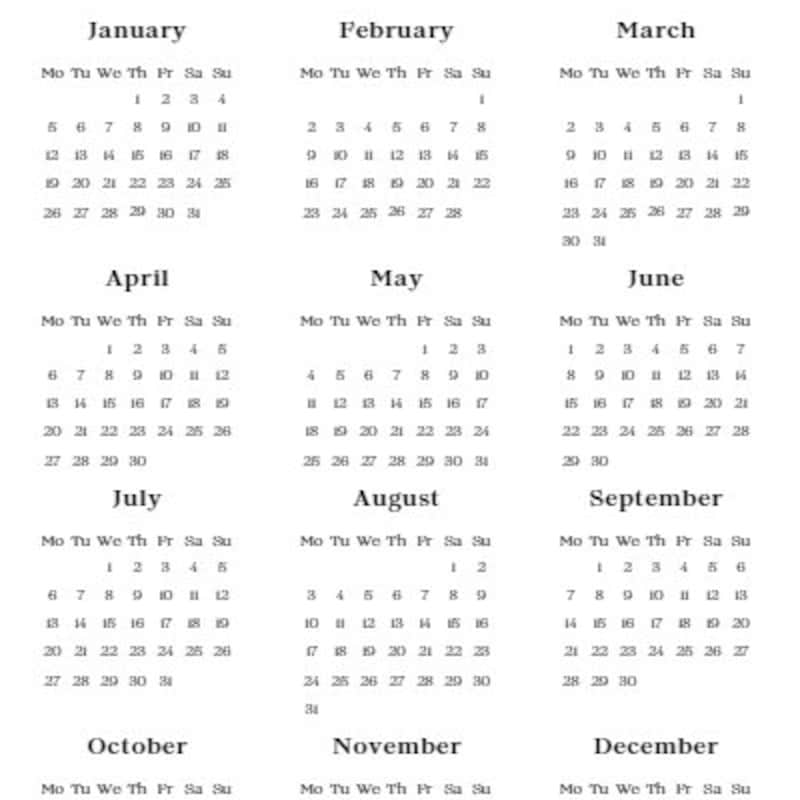 Free Calendars 2026 Etsy