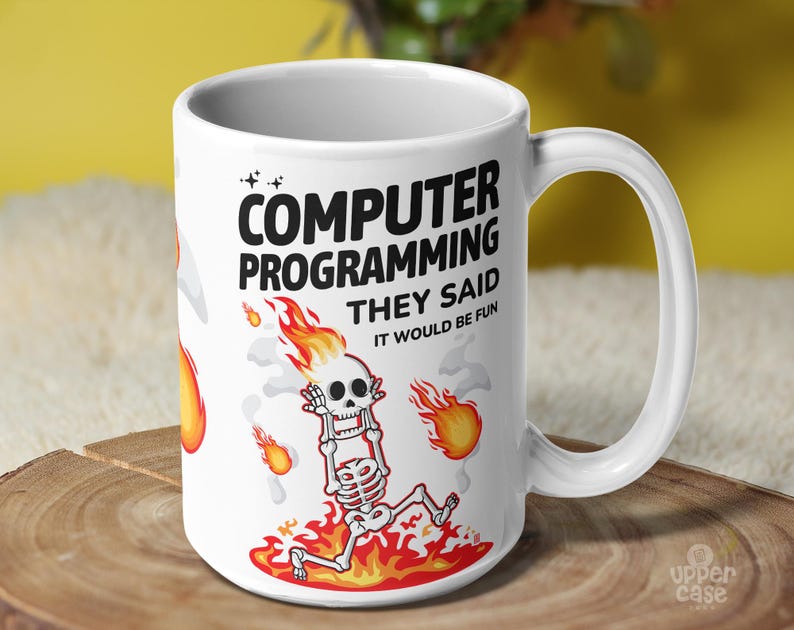 Grappige mok computerprogrammeur, cadeau softwareontwikkelaar afbeelding 1