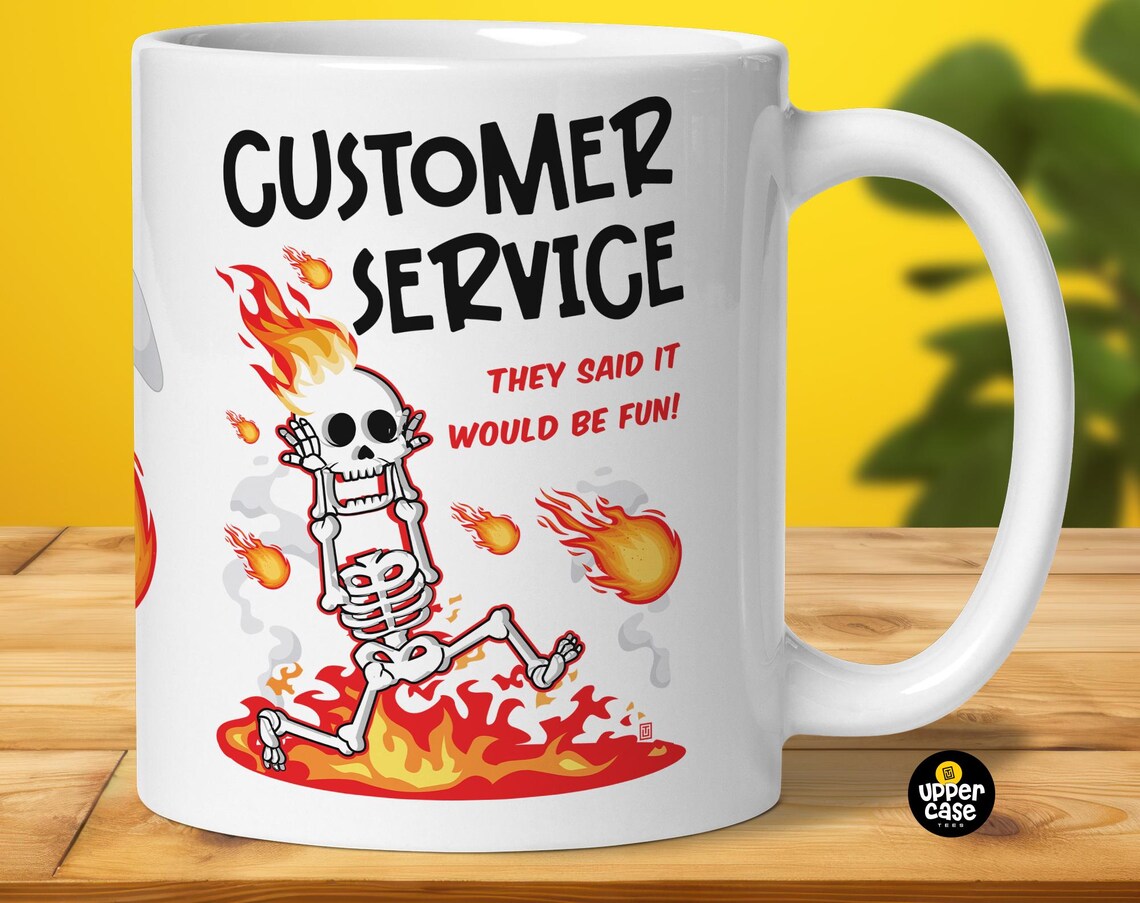 Funny Customer Service Mug, Call Center Coffee Cup - Etsy