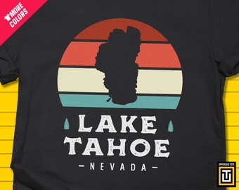 Lake tahoe shirt, lake tahoe Nevada, Nevada shirt, camping shirt, retro lake shirt, national park tee