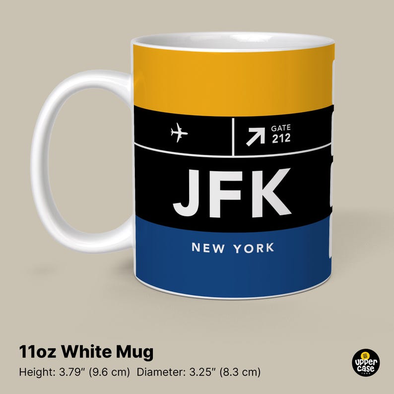 UppercaseTees JFK Airport Code Mug - Thumbnail 2