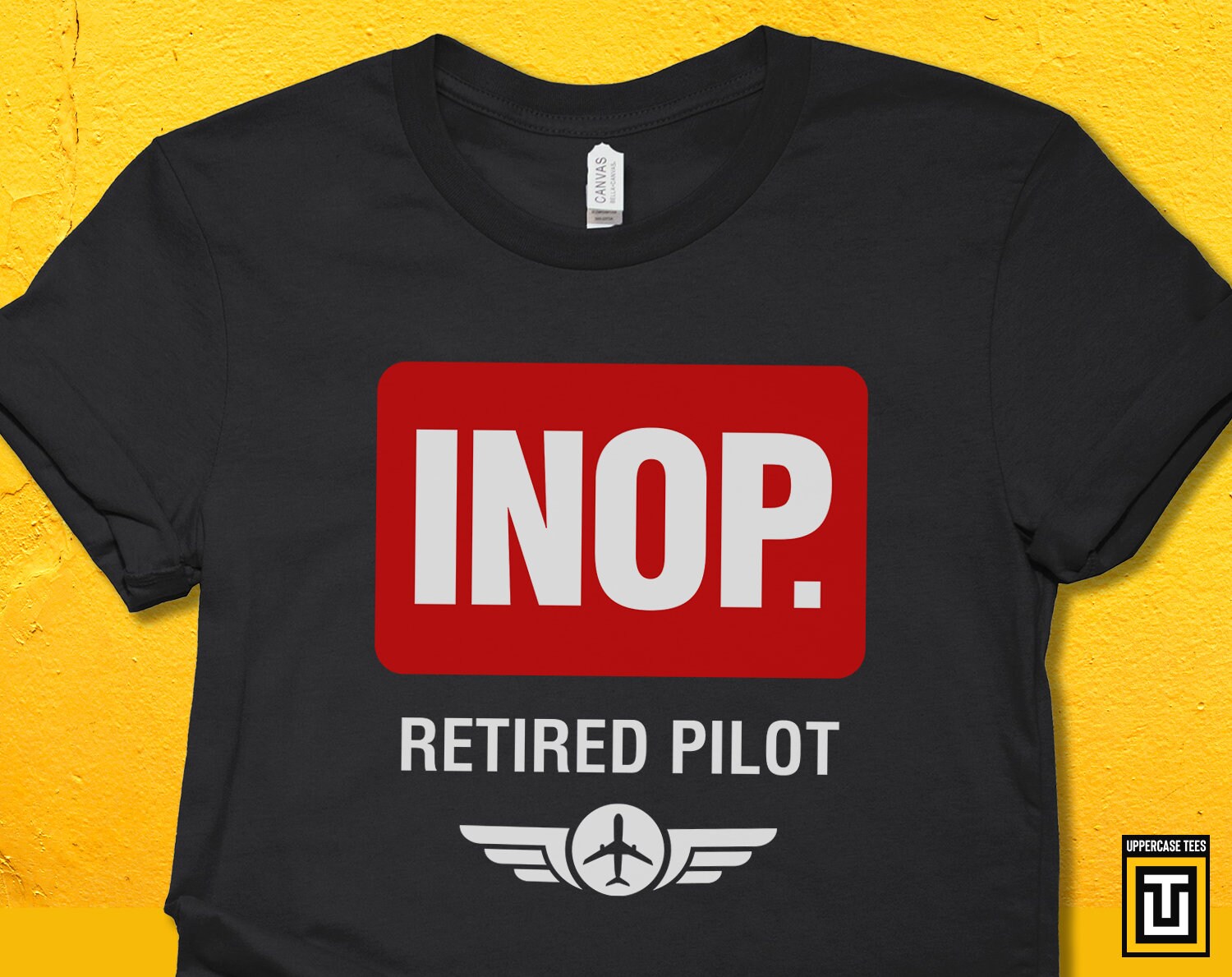 Retired Pilot Gift, Airline Captain Pilot Retirement Shirt, INOP Pilot Tee, Gift for Retiring Pilot