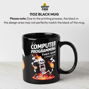 Grappige mok computerprogrammeur, cadeau softwareontwikkelaar 11 oz Black