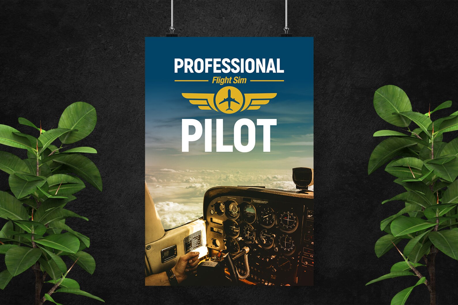 Professional Flight Sim Pilot Poster. Flight Simulator Poster. Etsy