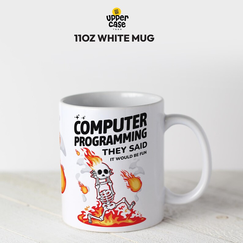 Grappige mok computerprogrammeur, cadeau softwareontwikkelaar 11 oz White