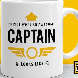 Gift for Pilot, Airline captain mug, Aviation gift idea, Airplane captain cup, Funny pilot quote, This is what an awesome captain looks like