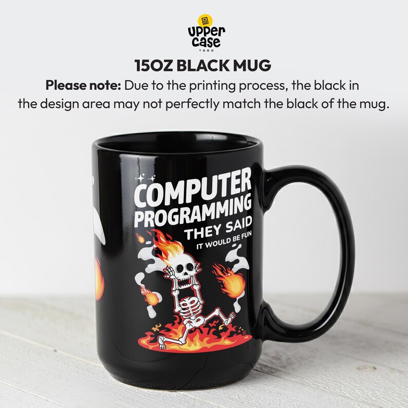 Grappige mok computerprogrammeur, cadeau softwareontwikkelaar 15 oz Black