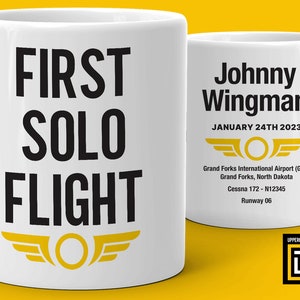 Erster Alleinflug Becher, Geschenk für den ersten Alleinflug