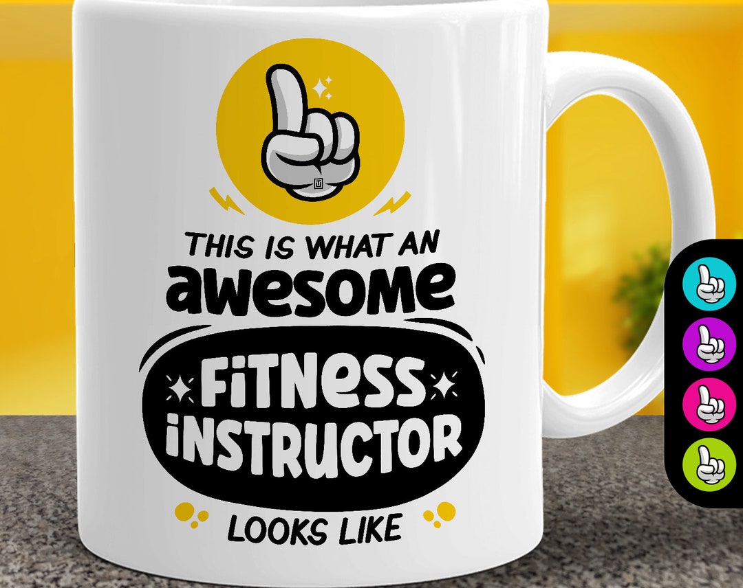 Instructor Gift Awesome Fitness Instructor Mug, Personal Trainer Appreciation Gift - Etsy