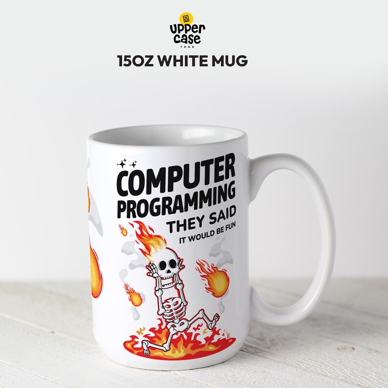 Grappige mok computerprogrammeur, cadeau softwareontwikkelaar 15 oz White