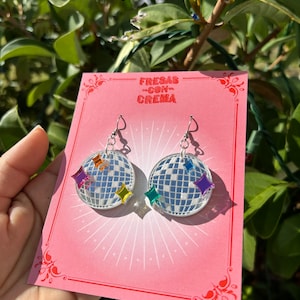 Disco Sparkle Earrings | Acrylic Earrings | Handcrafted | Small Gifts | Birthday | Jewelry | Accessories
