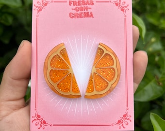 Orange Slices | Acrylic Earrings | Handcrafted | Summer Earrings | Fruit Earrings | Citrus Earrings