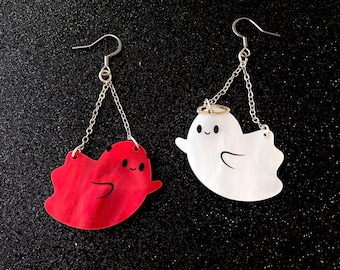 Devil & Angel Ghost Earrings | Acrylic Earrings