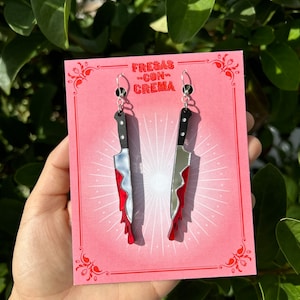 Bloody Knife Earrings | Acrylic Earrings